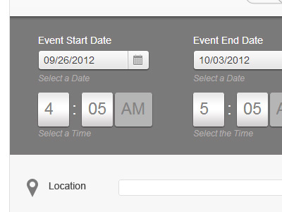 Event Calendar Backend UI