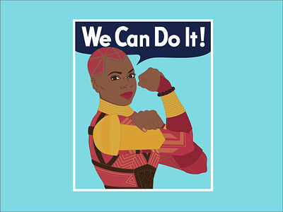 We Can Do It! Okoye blackpanther color comics design illustration marvel okoye