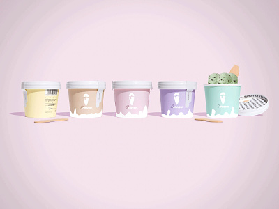 Ice cream packaging branding design dribbble graphicdesign illustration logo package design packaging typography weeklywarmup