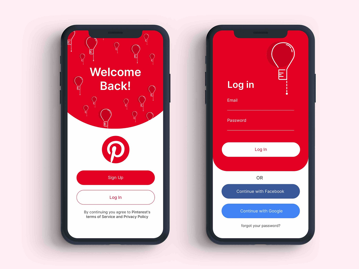 Redesign the Login Screen of a Favorite Site or App by Dribbble on Dribbble