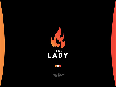 Fire Lady Logo brand design cartoon character design fire graphic design hot icon lady logo logobrand red vector vector illustration woman