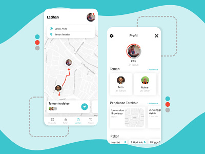 Healthy Partner App app clean design healthy icons illutration mobile partner run scree ui walk
