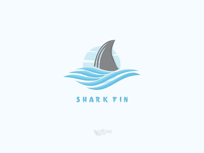 Shark Fin Logo brand design cartoon character design elegant fin fish graphic design icon logo logobrand sea shark shark logo vector