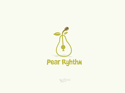 Pear Rhythm Logo amazing brand design cartoon cartoon character cool design elegant fruit graphic design guitar icon logo logobrand melody music pear rhythm vector vector illustration