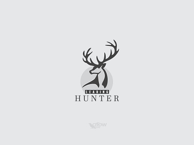 Leading Hunter Logo animal animals brand design cartoon cartoon character deer deer head deer illustration deer logo design elegant graphic design hunt hunter icon logo logobrand vector