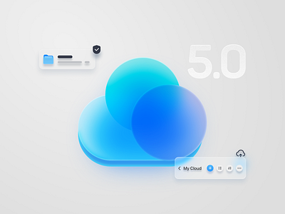 Cloud 3d design icon illustration logo ui