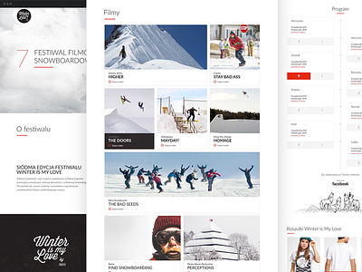 Winter is My Love app branding flat landing logo page snowboard ui ux web winter