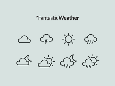 Fantastic Weather App - icons app flat icons logo mobile ui ux