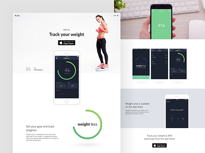 Weight Less App landing page