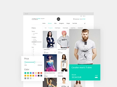 Mustache Warsaw fashion flat hipster ui ux