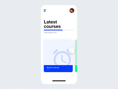 Education App madewithadobexd mobile product design prototype animation