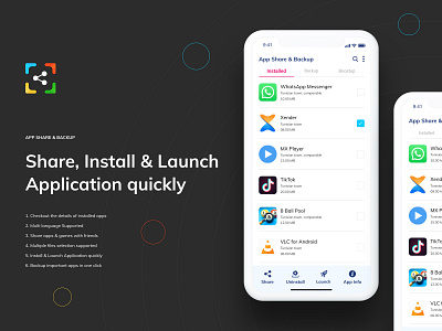 App Share & Backup Mobile App app app design application design application ui interaction interaction design interactive interface mobile app mobile app design ui ui design ux
