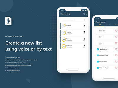 Shopping list with Voice Mobile App app app design application design application ui interaction interaction design interactive interface mobile app mobile app design mobile ui shopping ui ui design uiux voice voice search