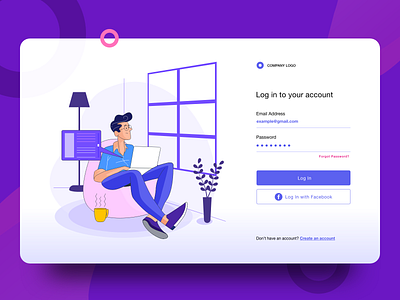 Login Page Ui Exploration clean ui color email gradient interaction login login form login page login screen logo minimal modern password sign in sign up social space typography ui ux vector