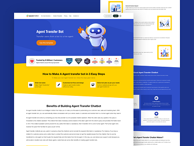 Agent Transfer Bot Web Page branding design interaction interface ui ux vector web