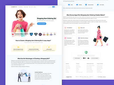 Shopping Ordering Bot Web Design interaction interface ui ux web design website