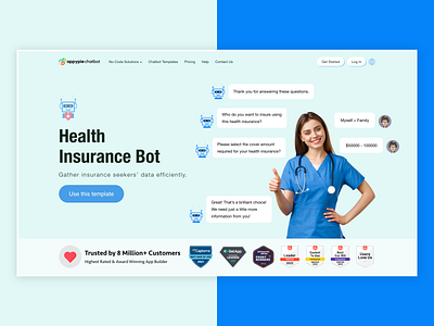 Healthcare Chatbot Web Design design interaction interface ui ux