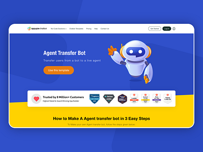 Agent Transfer Bot Web Page design interaction interface ui ux web web design