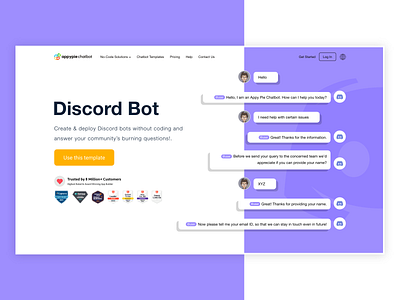 Discord Bot Web Design design interaction interface ui ux