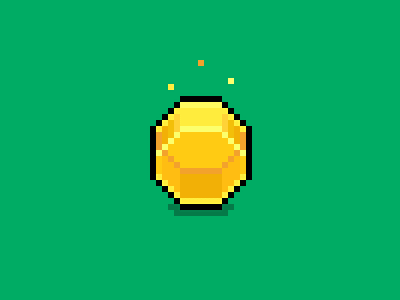 Runnergizer - Golden Coin coin design game art gold golden coin graphic design icon icon design pixel pixel art