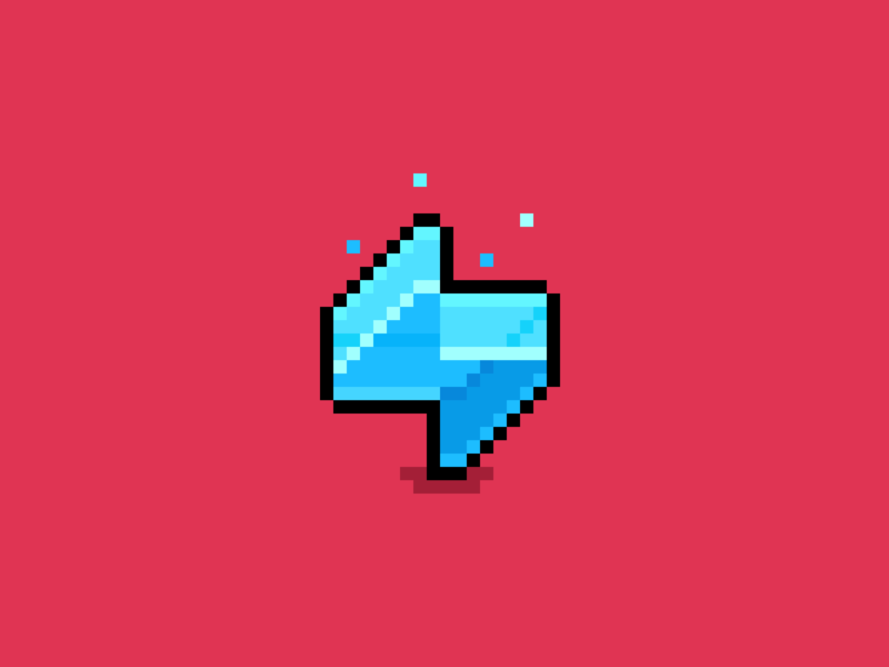 Runnergizer - Blue Energy blue design energy game art graphic design icon icon design pixel pixel art