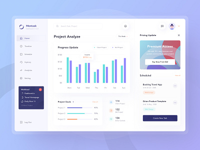 Mentask - Project Managment Dashboard