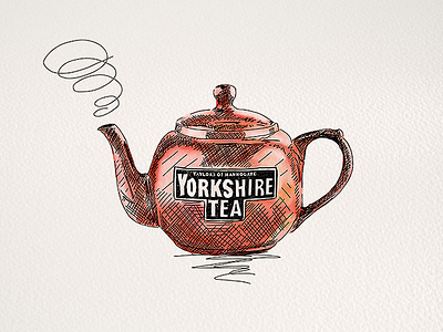 Yorkshire Tea Scribble hand drawn illustration yorkshire tea