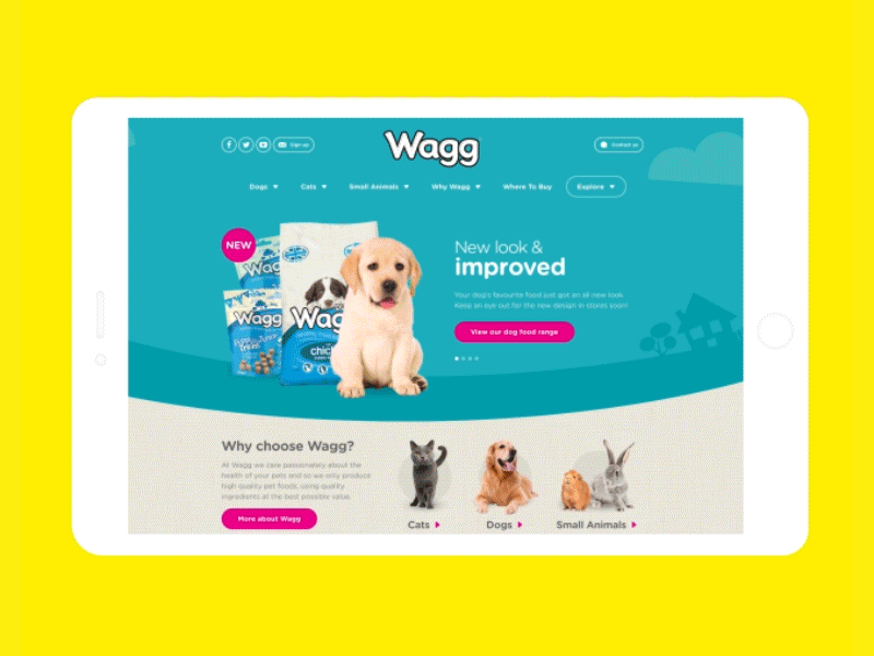 Wagg foods launch pet food wagg website