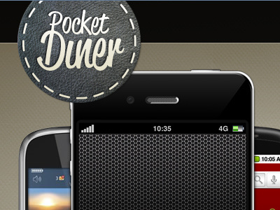 Pocket Diner css3 logo website