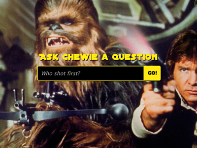Have a Chat With Chewie! clever css funny html5 may the 4th star wars