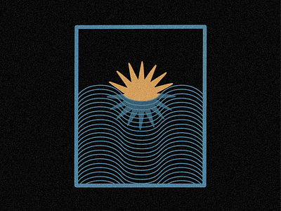 sunset swim adobe illustrator design graphic design illustration illustrator procreate sun sunset texture vector