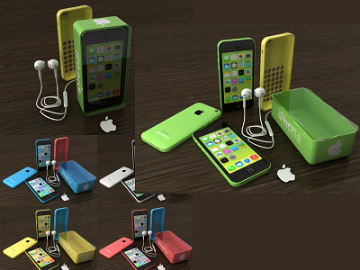Iphone 3d modelling mockup