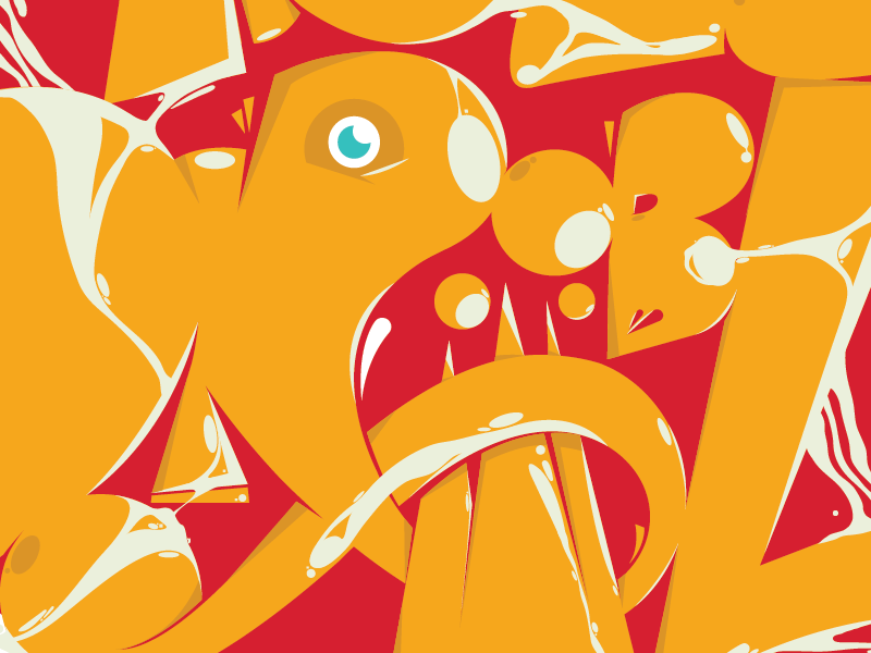 Hello Dribbble (Now it's time!) gavinci works typography graffiti hello dribble funny typography