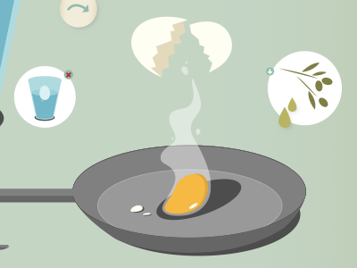 How to fry an egg illustration design freelancer egg graphic design digital illustration
