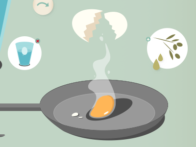 How to fry an egg illustration design digital illustration egg freelancer graphic design