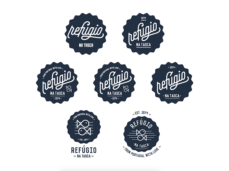 Refúgio na tasca restaurant Logotype lettering design graphic design logotype logo