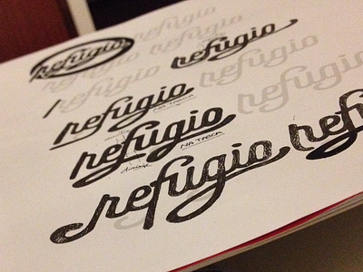 Refúgio na tasca restaurant Logotype design drafts graphic design lettering letters logo logotype