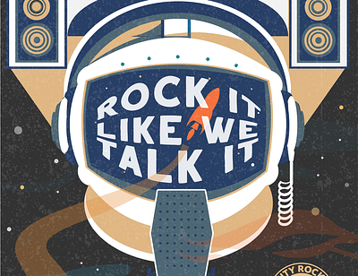 Rock It Like You Talk It Theme Design design flat illustration vector