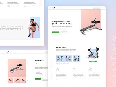 Fitness Equipment Website UI