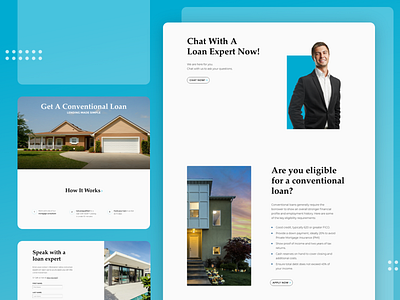 Conventional Loan Landing Page UI Design conventional loan home loan minimal ui
