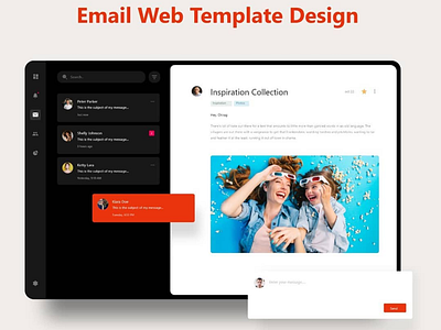 Email Web Template Design crm design email tending ui ui design user experience ux web app web design web mail