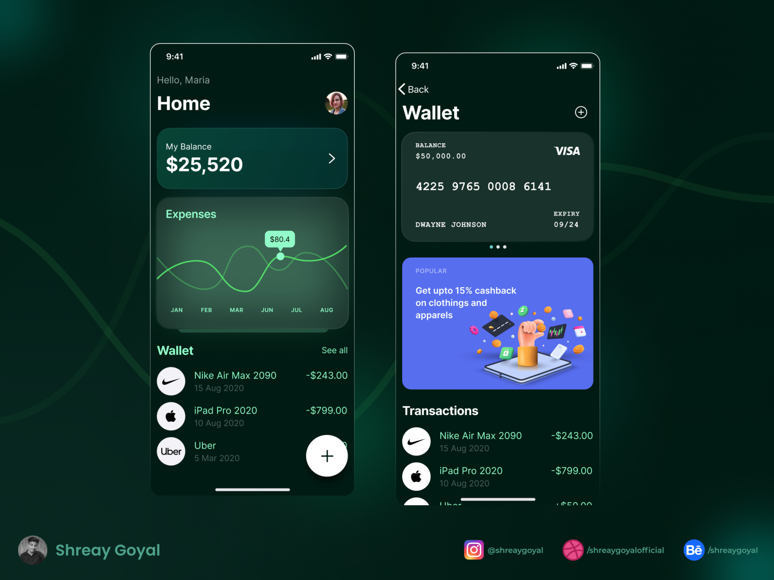 Personal Finance App by Shreay Goyal on Dribbble