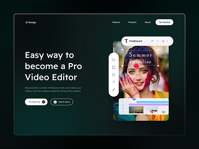 Landing page Hero Section 2022 2022 dark mode dark mode design edition hero section homepage ios landing page product page ui ux web