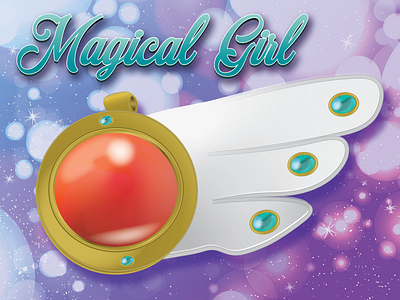 Magical Girl Item broach gradients item jewels magical girl meshtool pen tool vector