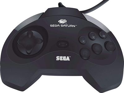 Sega Saturn Controller console controllers gaming pen tool vector