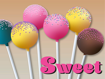 Cake Pops cake pops gradients sweets vector