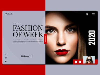 Fashion Concept design fashion brand fashion design flat landing page landing page design ui ux visual design vogue web web design