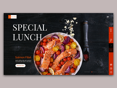 Coastal Spice Hotel - Food delivery design food hotel landing page landing page design restaurant seafood typography ui visual design web website