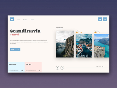 Travel Landing Page app design dribbble figma holiday landingpage norway scandinavian travel ui webdesign website