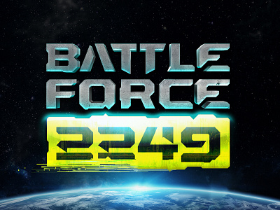 Battle Force 2249 Game Logo 3d art clash game gameart gaming illustration logo mark space spaceship symbols